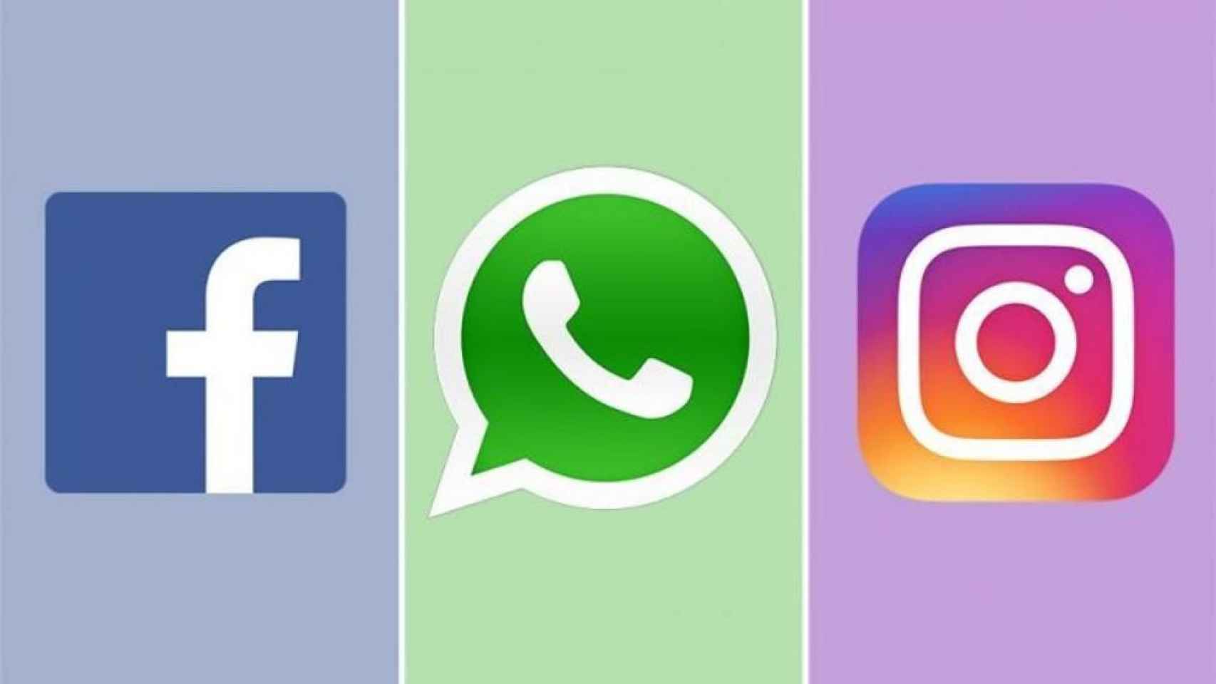 Logos de Facebook, Whatsapp e Instagram en una imagen de recurso / ARCHIVO