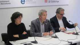 Merc Massa, Josep Gonzlez-Cambray y Joan Subirats en una rueda de prensa del Consorci d'Educació de Barcelona / EUROPA PRESS