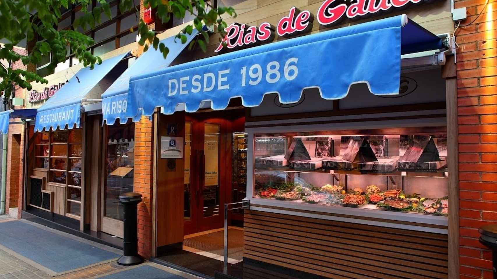 Fachada del restaurante Rías de Galicia, perteneciente al Grupo Iglesias