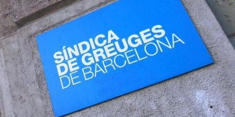Cartel de la sede de la Síndica de Greuges de Barcelona / SINDICABCN