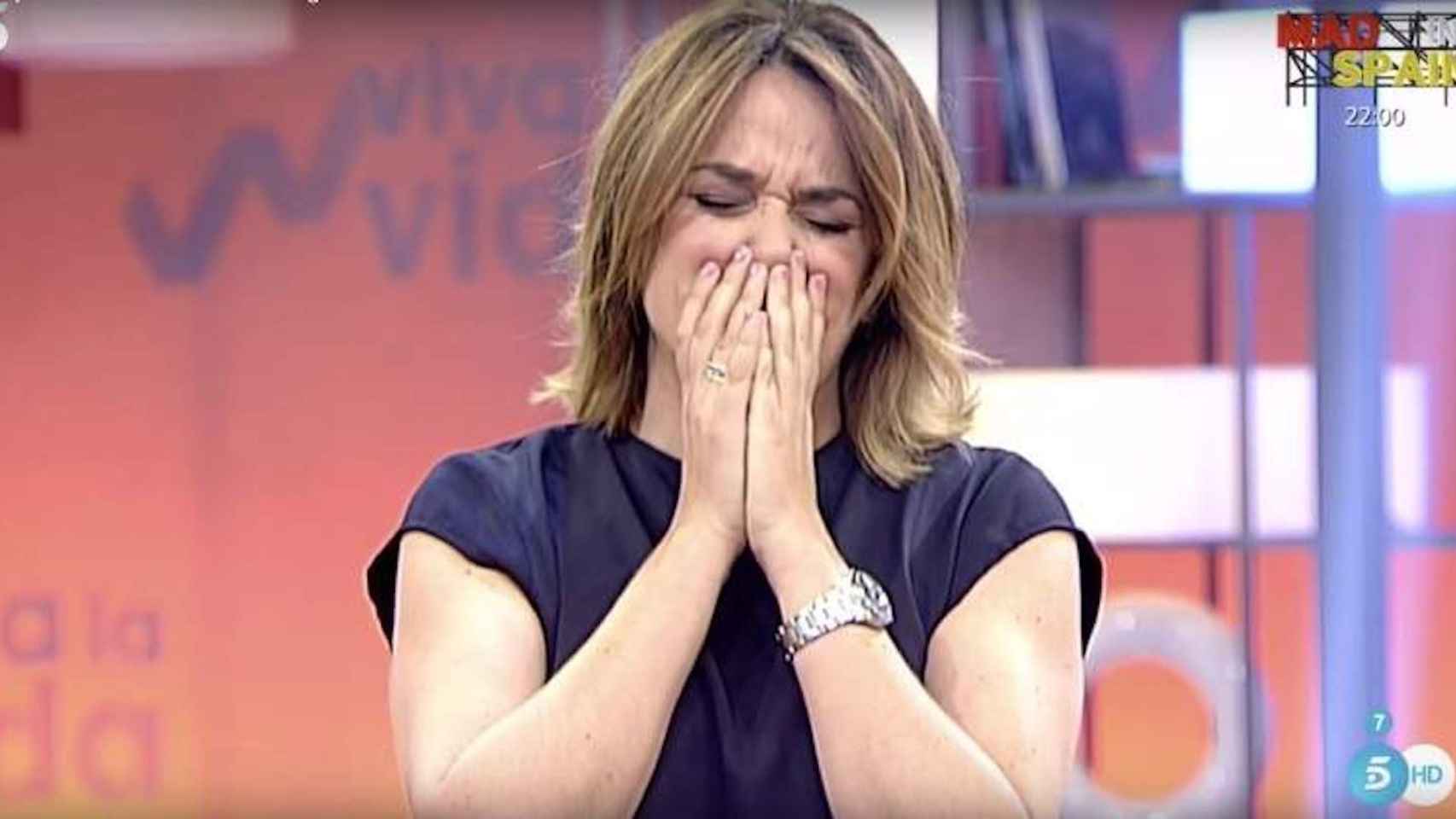 Toñi Moreno llora en televisión / TELECINCO