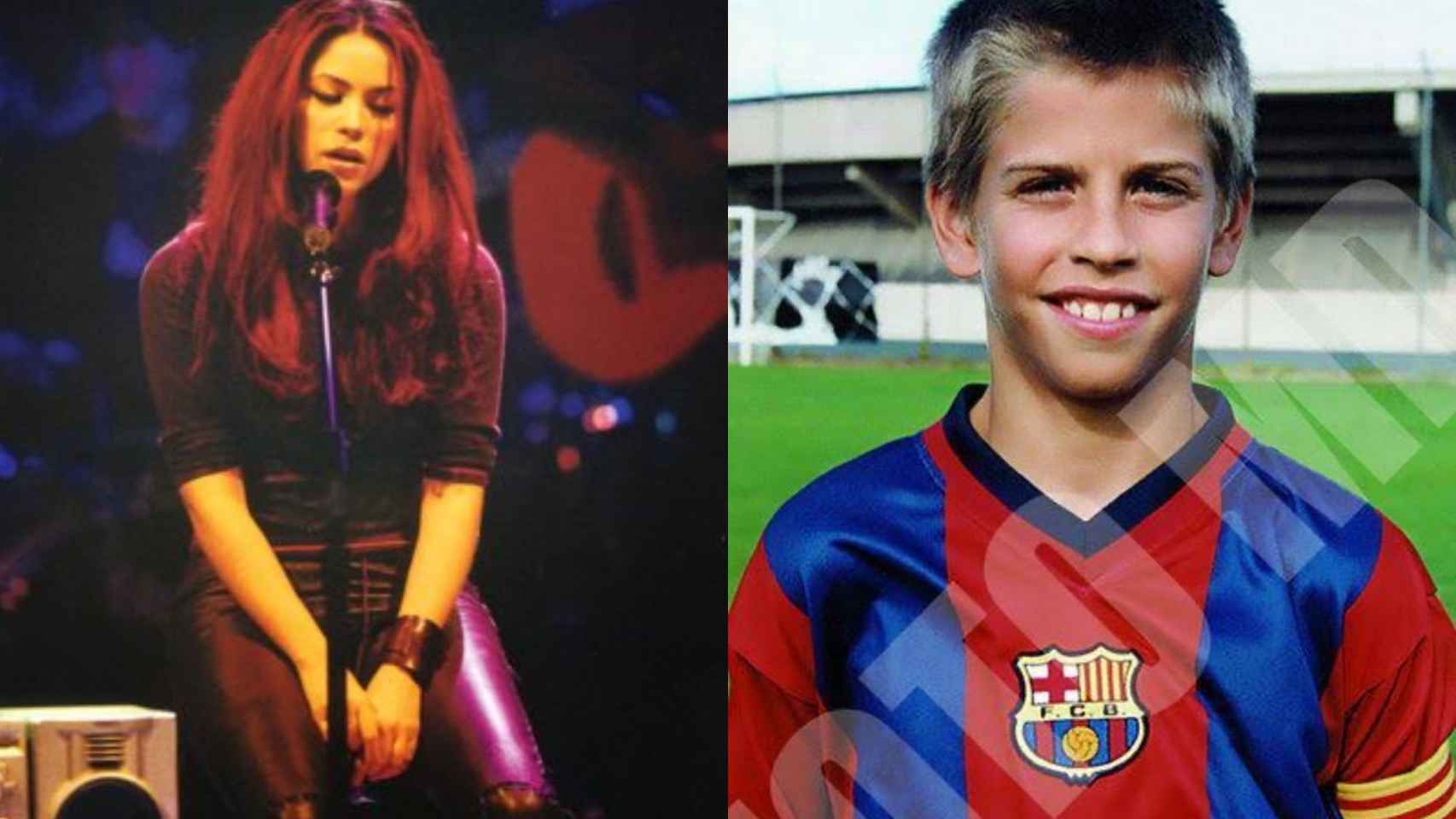 Shakira y Gerard Piqué en el año 1999 / REDES SOCIALES
