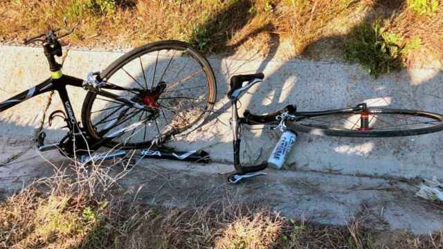 Una bicicleta tras el accidente de un ciclista / RADAR SEGOVIA