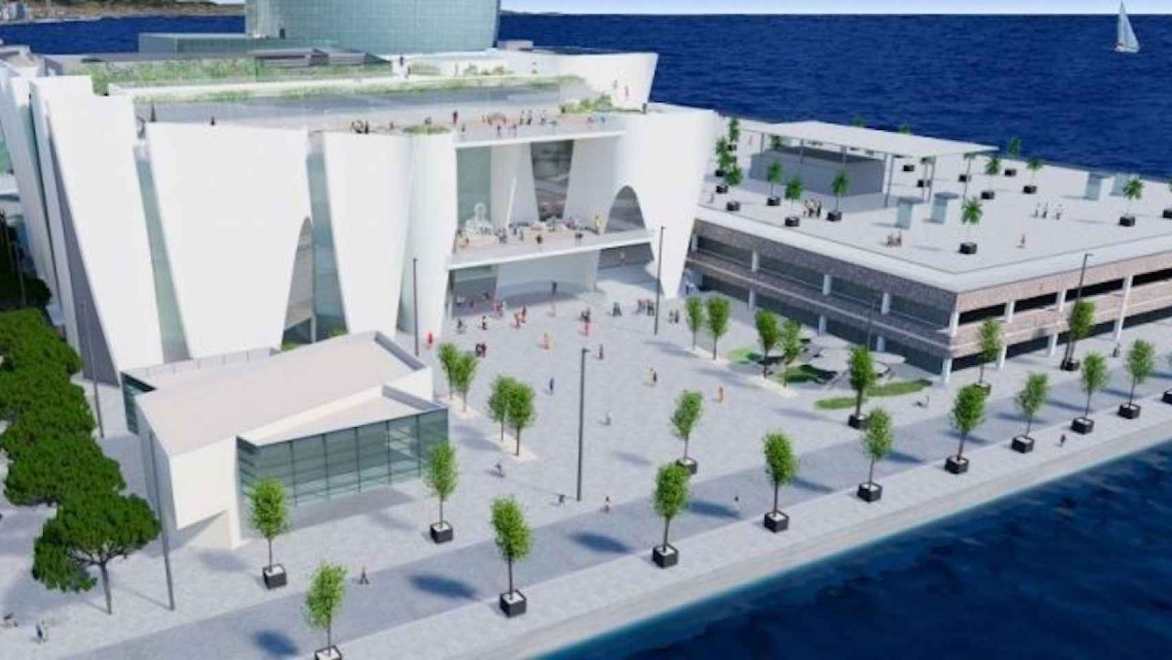 Imagen del futuro Hermitage en la nueva bocana del Port de Barcelona / MUSEO HERMITAGE