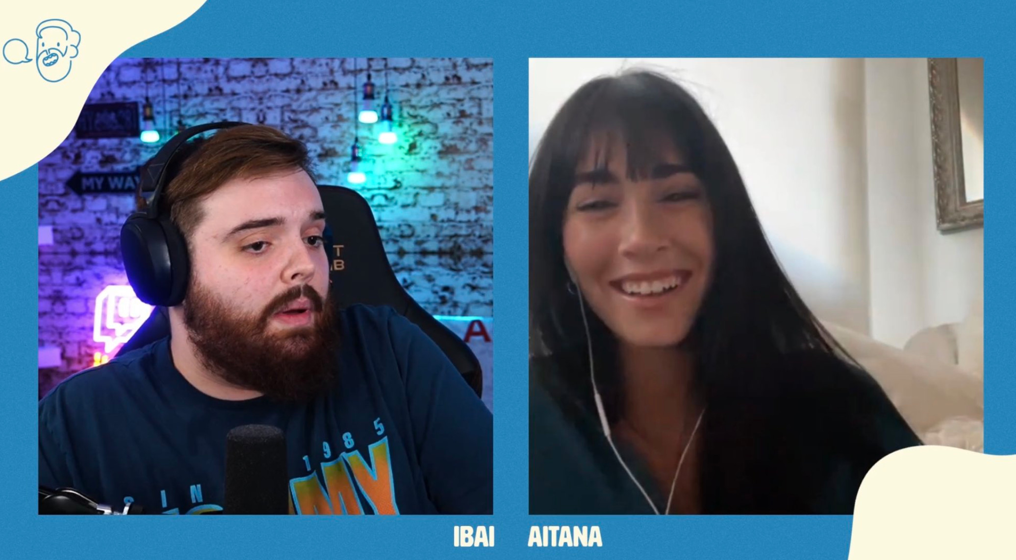 Ibai Llanos y Aitana Ocaña durante la entrevista en directo de Twitch / RRSS