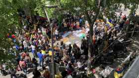 Manifestación frente al consulado de Colombia en Barcelona por el genocidio en el país sudamericano / G.A.