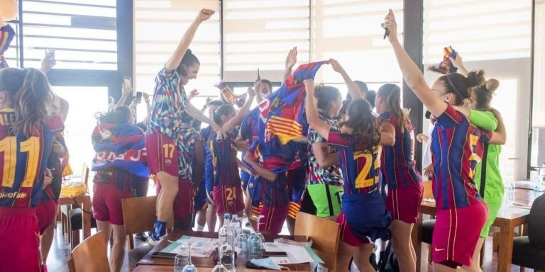 Imágenes de la celebración del Barça tras ganar la Liga Iberdrola / FC BARCELONA