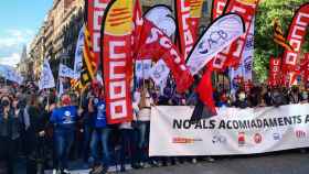 Manifestación en Barcelona contra los despidos planteados por la dirección del BBVA / Javier Pacheco - CCOO