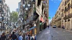 Contraste de la calle Ferran con y sin turistas / METRÓPOLI