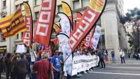 Manifestación contra el ERE de BBVA este lunes en Barcelona / CCOO