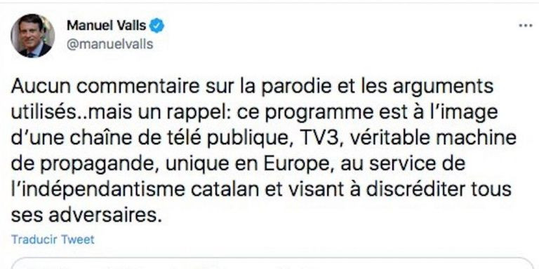 Manuel Valls carga contra TV3 tras el gag de 'Polònia' / TWITTER