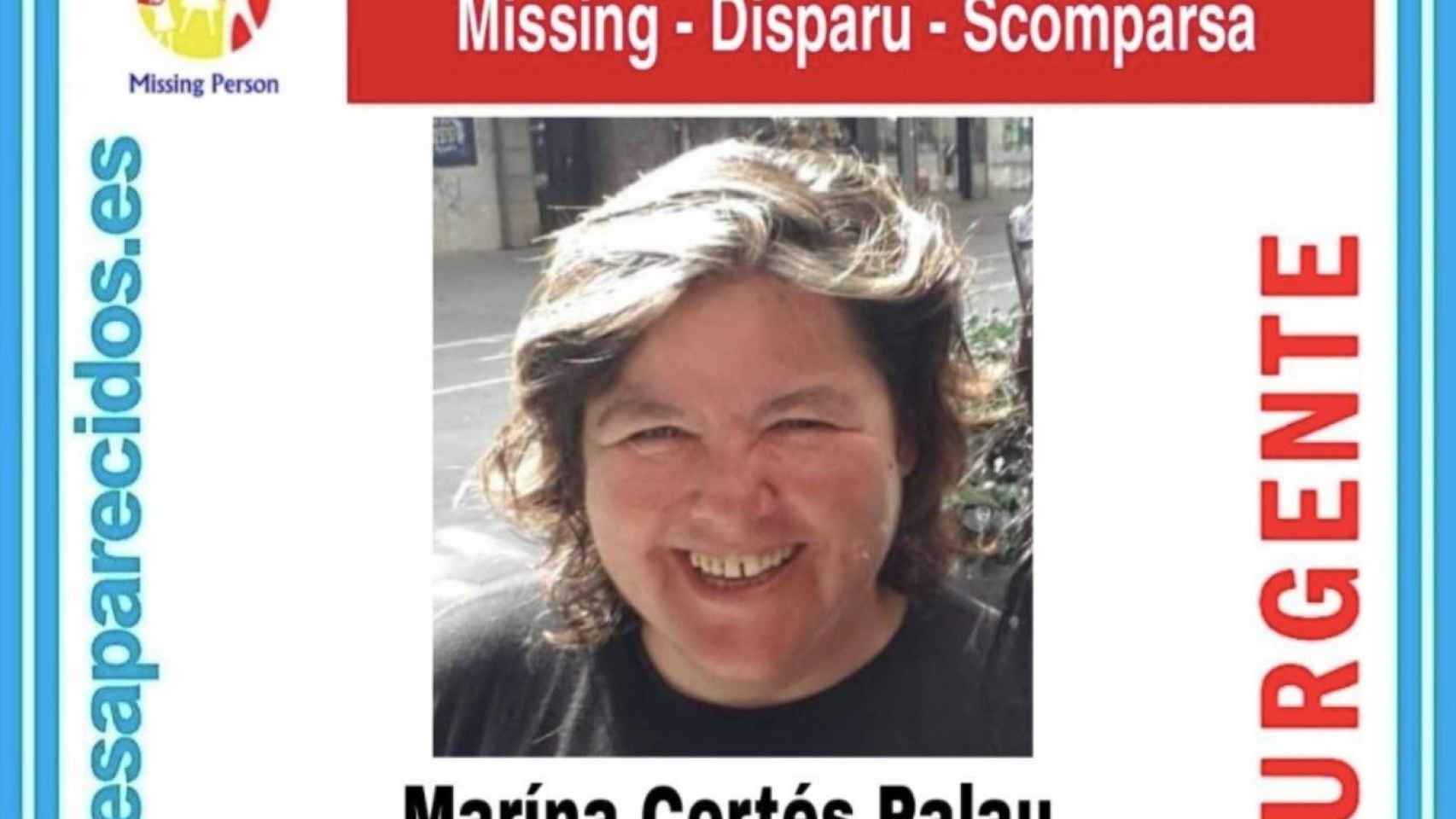 Marina Cortés Palau, desaparecida en Barcelona / SOS DESAPARECIDOS