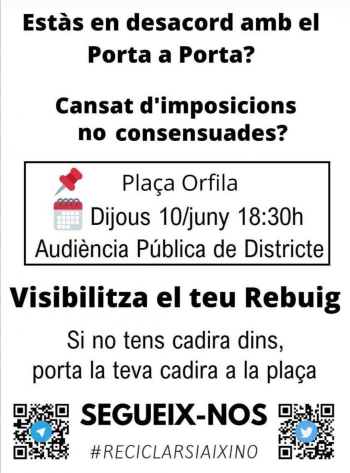 Cartel de la nueva protesta en Sant Andreu / CEDIDA