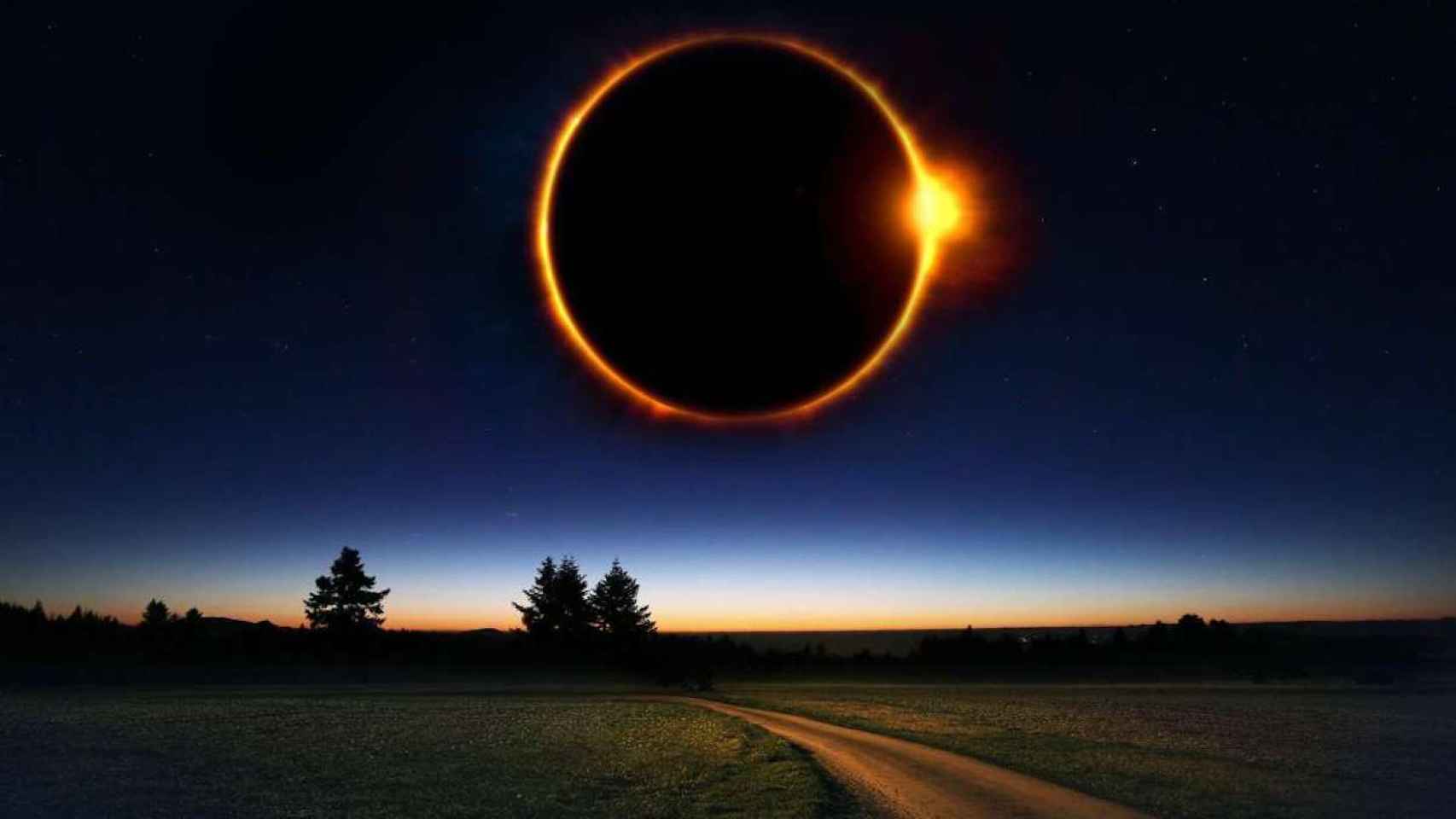 Eclipse solar en una imagen de archivo