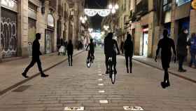Carril bici previsto en la calle Ferran / LANDEM