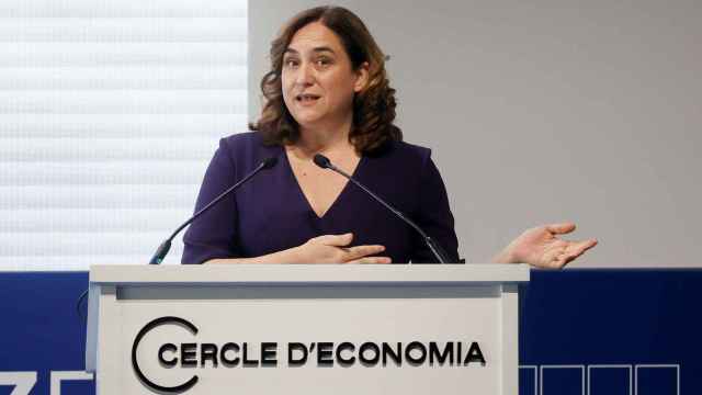 La alcaldesa de Barcelona, Ada Colau, durante la jornada inaugural de la XXXVI Reunión del Cercle d'Economia / EFE