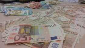 Billetes de euro en una imagen de archivo
