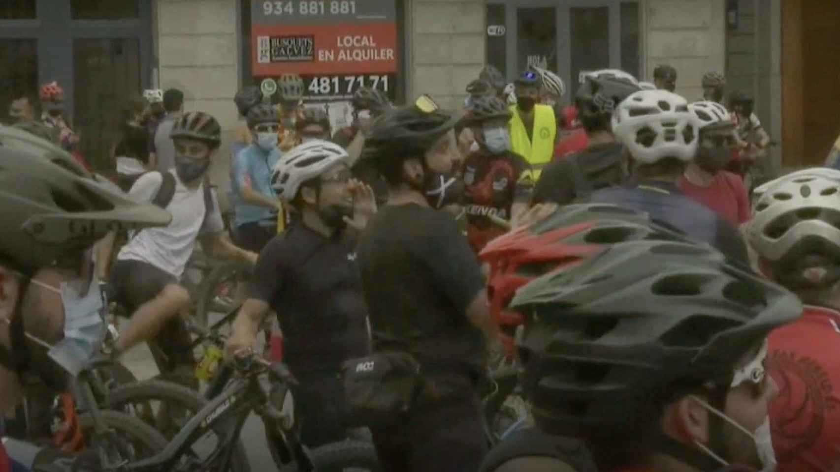 Manifestación de ciclistas en Barcelona / EFE