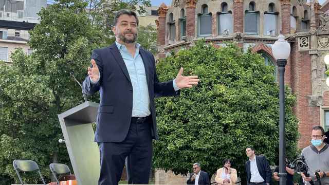 Daniel Vosseler, líder de Barcelona Ets Tu, en el acto de presentación del Hospital de Sant Pau / DAVID GORMAN