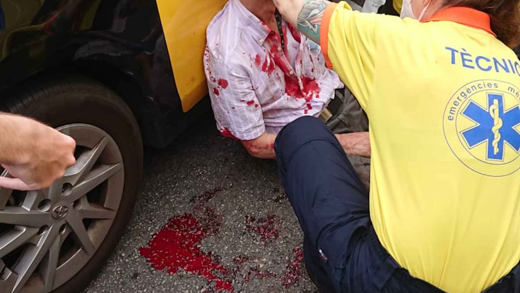 Un taxista herido de gravedad en Barcelona / CEDIDA