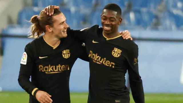 Antoine Griezmann junto a Ousmane Dembélé, inmersos en una polémica racista / EFE