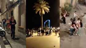 Capturas de pantalla de los vídeos de los vecinos de la Barceloneta, a la caza del guiri durante las patrullas ciudadanas / METRÓPOLI