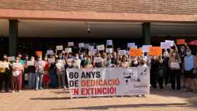 Manifestación por la continuidad de la Escuela Sanfeliu de L'Hospitalet de Llobregat / CEDIDA