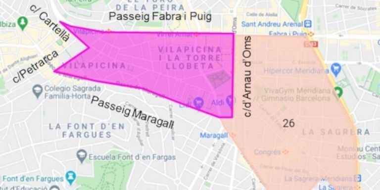 Delimitación de la nueva área verde de Nou Barris / AYUNTAMENTO DE BARCELONA