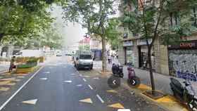 El tramo de calle de Comte de Borrell de Barcelona en el que hubo el atropello / GOOGLE MAPS