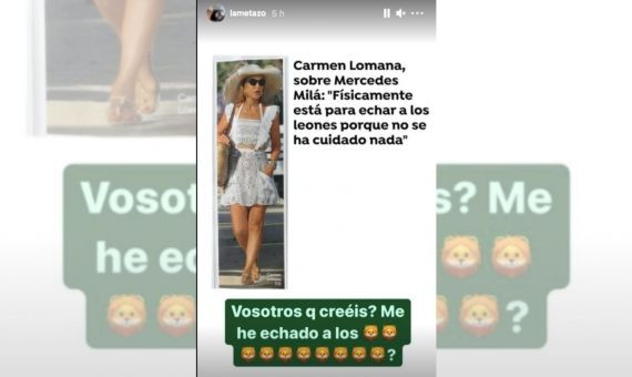 Respuesta de Mercedes Milá a Carmen Lomana en Instagram / RRSS