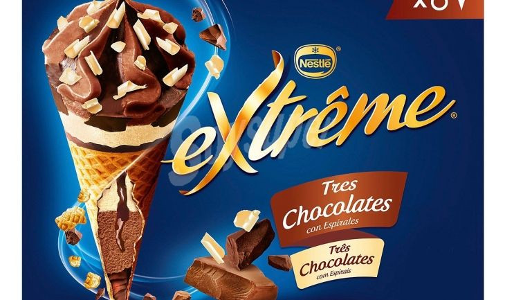Helados Extreme de 3 chocolates de la multinacional Nestlé