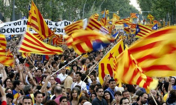 Manifestación a favor de la independencia de Cataluña / EFE