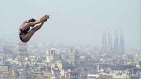 Una saltadora de trampolín durante los JJOO de Barcelona en 1992 / EFE