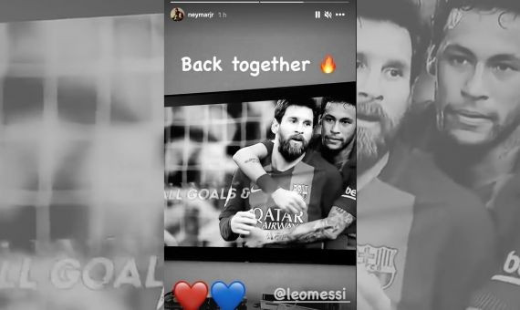 Leo Messi junto a Neymar en una publicación de Instagram / RRSS