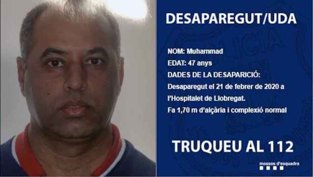 Muhammad, el hombre desaparecido en L'Hospitalet en febrero de 2020 / MOSSOS D'ESQUADRA