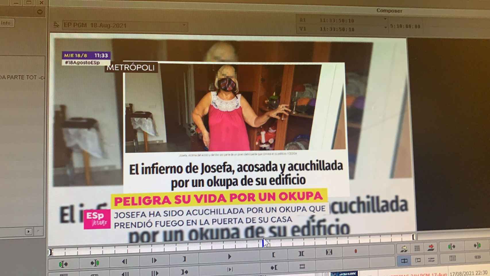Antena 3 se hace eco de la historia de Josefa avanzada por 'Metrópoli'
