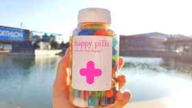 Bote de Happy Pills lleno de chucherías / TWITTER