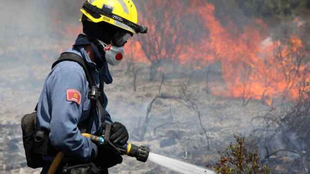 Un bombero actúa contra un incendio forestal / GENERALITAT DE CATALUNYA