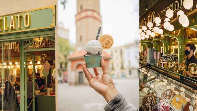 Imágenes de la fachada y el interior de la nueva tienda de Anita Gelato en Gràcia / CEDIDAS