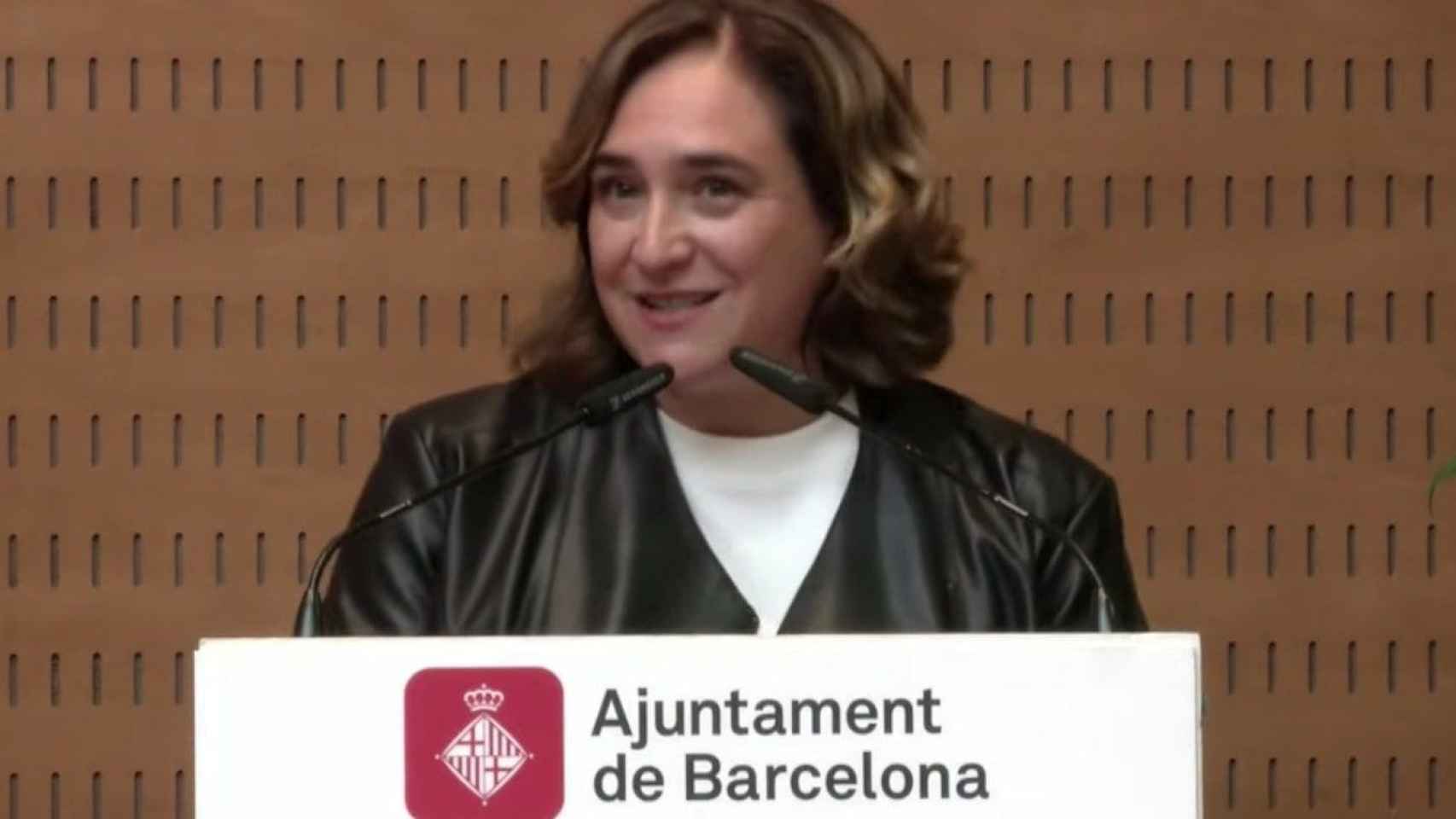 Ada Colau durante la presentación de la Mercè 2021 / AJUNTAMENT