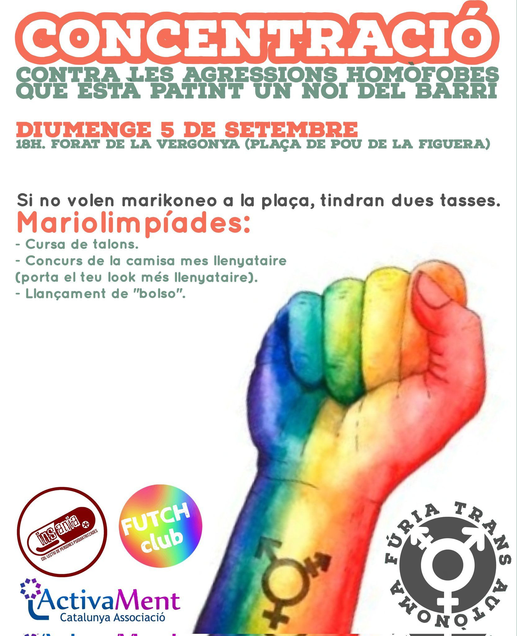 Manifestación contra la homofobia el 5 de septiembre / REDES SOCIALES