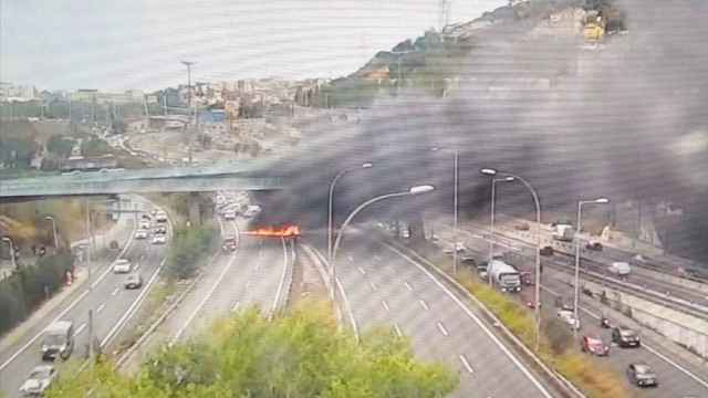 Camión incendiado en la C-58 / TRÀNSIT