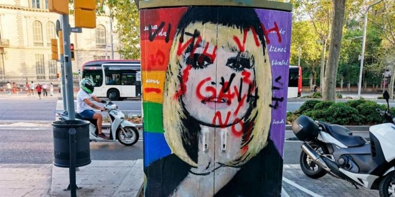 El mural homenaje a Raffaella Carrà, vandalizado a finales de agosto / REDES SOCIALES
