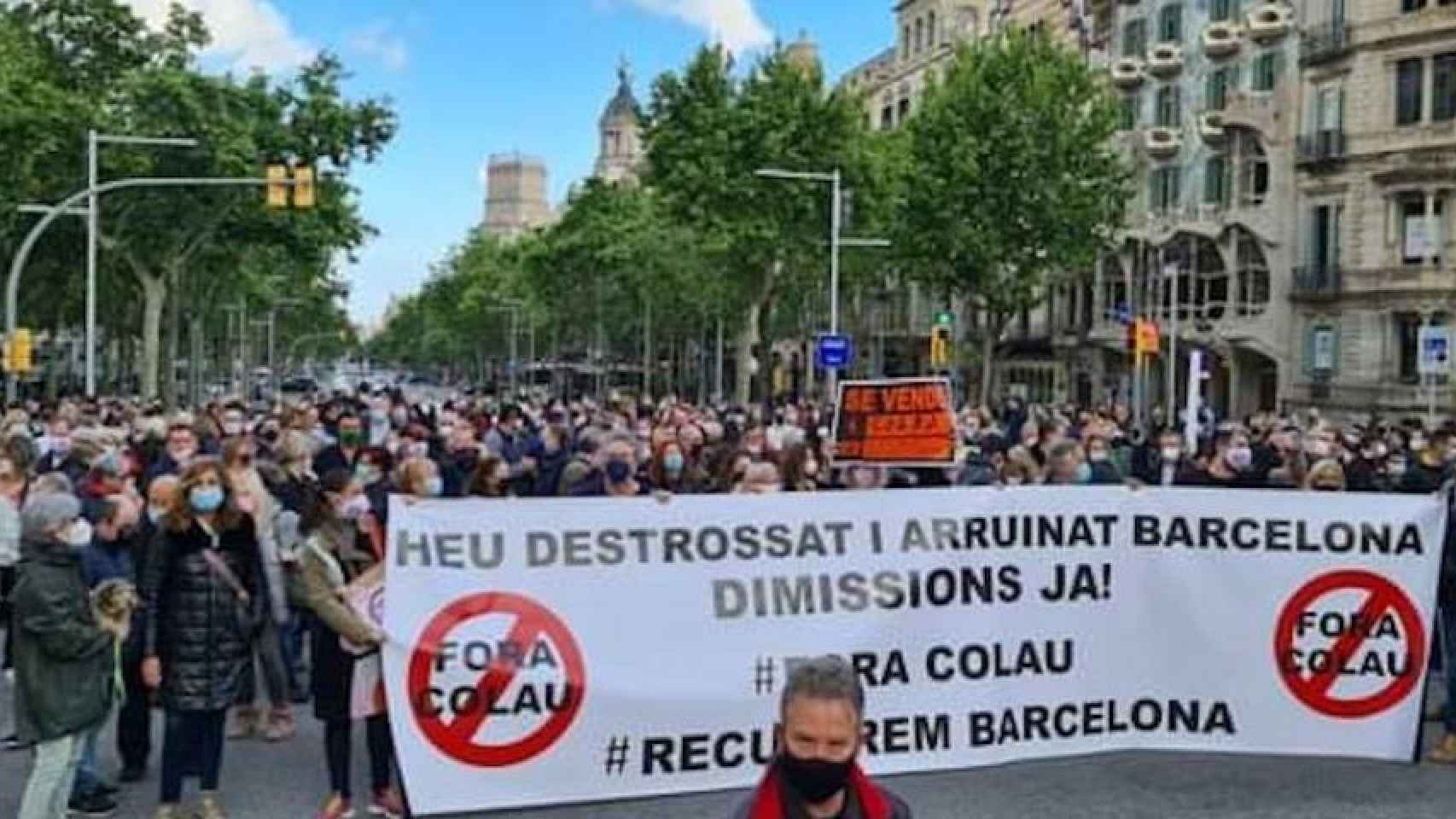 Manifestación 'antiColau' en Barcelona / CEDIDA