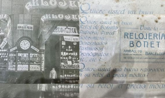 Panfleto promocional antiguo de la Relojería Bonet / METRÓPOLI