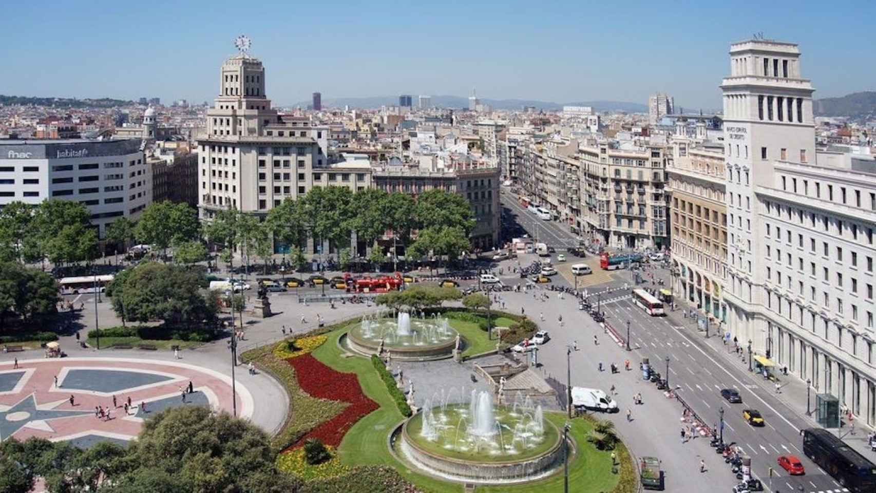 Vista aérea de la plaza de Catalunya / AYUNTAMIENTO DE BARCELONA