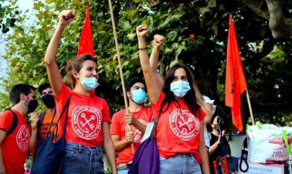 Protesta de varios miembros del sindicato de inquilinos / ARCHIVO