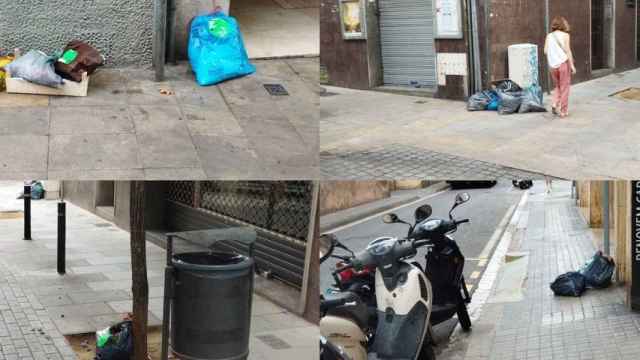 Bolsas de basura sin recoge en las calles de Sarrià / METRÓPOLI