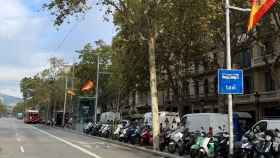 Banderas españolas a lo largo de todo el paseo de Gràcia / METRÓPOLI