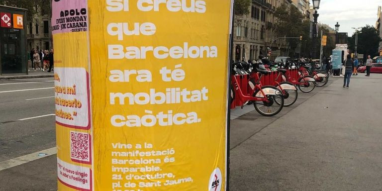 Un cartel de Barcelona imparable para animar a la movilización ciudadana / MA